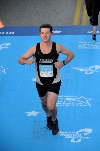 Daniel O'Conor completing the Chevron Houston Marathon.
