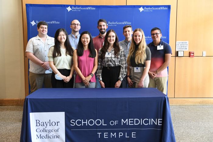 Students at an open house at Baylor College of Medicine's Temple regional campus.